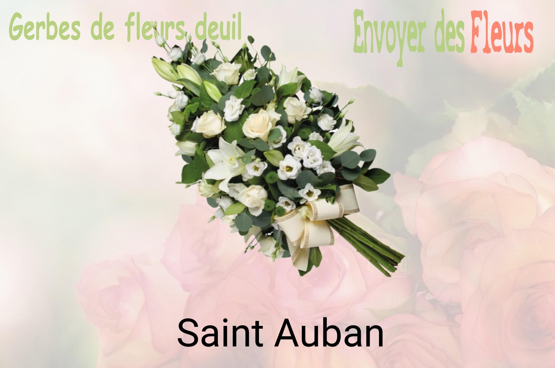 Gerbe de fleurs de deuil livrée à Saint-Auban